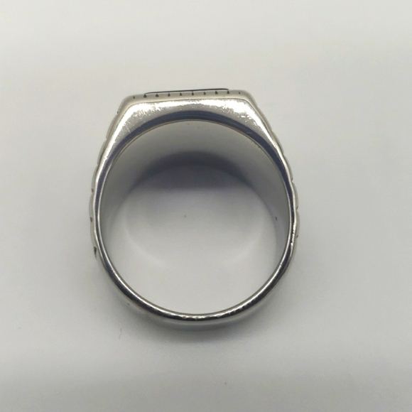 2206- Black Stone Handmade Men's Ring Size 9 NWT - Picture 5 of 7